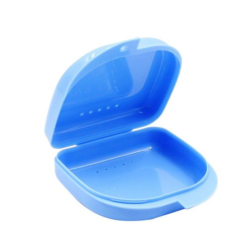 EUBUY Retainer Boxes Vent Hole Storage Case Container Orthodontic - Blue