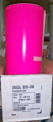 Oracal Vinyl 6510-046 Fluorescent Cast - 15 in x 50 yds - Punched - Pink
