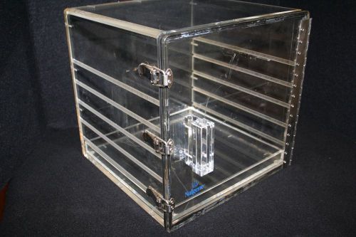 NALGENE Clear Acrylic  12” Adjustable 5-Shelf Cabinet Desiccator Dry Box