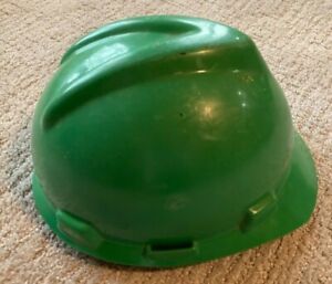 Vintage MSA V-Gard Hard Hat Green Model ansi Z89.1 1981 Class &#034;B&#034;