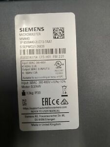 Siemens 6SE6440-2UC13-7AA1 Micromaster 440 VFD Drive 480VAC FACTORY SEALED!!