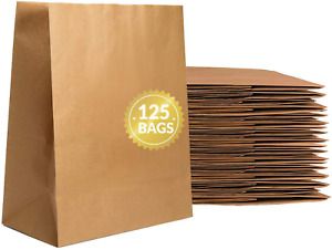Basis, Extra Heavy Duty | Brown Paper Bag, Large Paper Grocery Bags/Kraft Paper