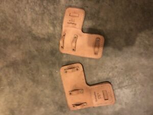 Set BUCKINGHAM Mfg. Replacement Leather Pads for Climbing Spurs! #3122 3-16