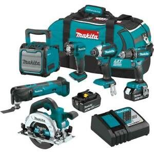 Makita XT613X1 18V LXT Lithium-Ion Cordless 6 Tool Combo Kit w/3.0 Ah Batteries