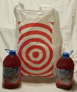 NEW Jumbo Extra Large Red/White Plastic Grocery Shopping Bags 34x9x16&#034; 1 mil