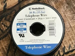 RadioShack telephone wire 24-ga. White 37.5 ft.