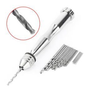 Hand Drill Silver Color 0.3mm-3.6mm Grasp Range Chuck Hand Twistes Drill With