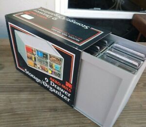 Vintage AKRO-MILLS 9 Drawer Storage Organizer Cabinet Bin USA Made NOS Unused