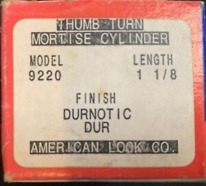American Lock NEW Thumb Turn Mortise Cylinder Model 9220