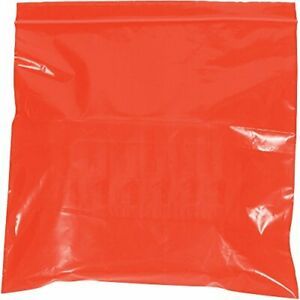 Poly Bag Guy 12&#034; x 15&#034; 2 Mil 1000/Case Red Zipper Reclosable Plastic Poly Bags