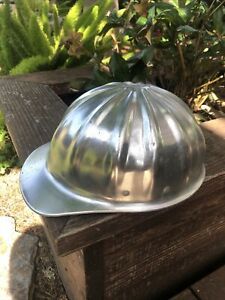 VINTAGE HELMET SUPERLITE USA FIBRE METAL ALUMINUM HARD HAT MINING CONSTRUCTION