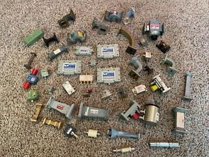 Huge Lot Of 46 Mixed RF Waveguide Adapters Microwave Narda Waveline Coaxial ++