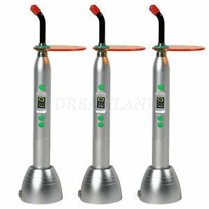 3*Dentist Dental LED Curin Light Lamp Wireless Cordless Resin Cure 10W 1800mw Dz