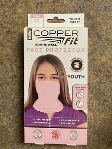 3 NEW Copper Fit Guardwell Face Protector Mask Youth Size Pink Washable In Box