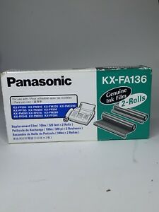 Panasonic KX-FA136 Genuine Fax Ink Film 2 Roll Pack Replacement New &amp; Sealed