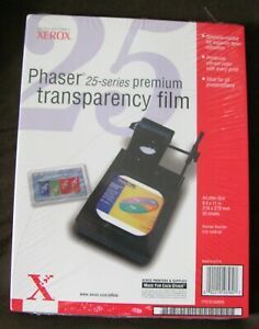 XEROX PHASER 25-SERIES TRANSPARENCY FILM 016-1948-00  NEW IN BOX  50 SHEETS
