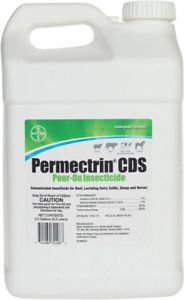 PERMECTRIN CDS Pour On Fly Control Lactating/Non-Lactating Beef Dairy 5 Gallons