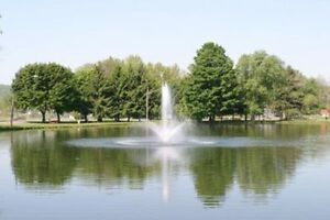 1hp CasCade 5000  Floating Pond Fountain Aerator 100 FT Power Cord  &amp;  Light!!