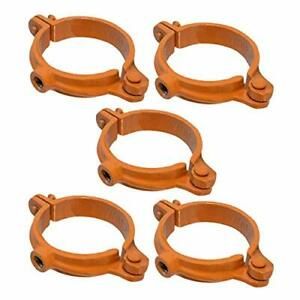 HIGHCRAFT HINGC-04-5 Industrial Decor Hinged Split Ring Pipe Hanger 4 in. Cop...