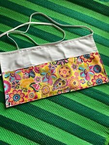 Colorful Floral server waitress half apron 3 pocket restaurant Bar