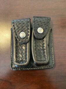 Vintage Correctional Officer Duty Gear. Double Folger Adams Key Holder Leather.