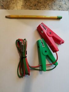 Stafix fence lead set cables. 5 Green/Black cables &amp; 5 Red/Black cables.