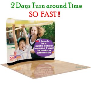 20ft Curved Heat Transfer Fabric Tension Backdrop Back Wall Display Show