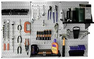 Wall Control 30-WRK-400GB Standard Workbench Metal Pegboard Tool OrganizerGra...
