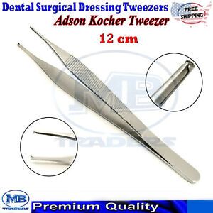 Dental Surgical Dissecting Thumb Adson Tissue Dressing Suturing Holding Tweezers