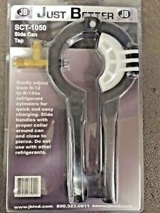 JB Industries,  Can Tap, R134a, R12, Clamp On w/Small Can Adapter