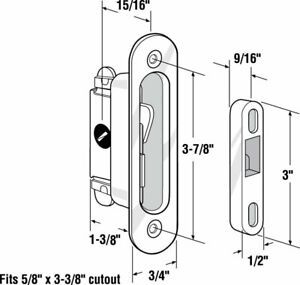 Prime-Line 141725 Assorted Aluminum Interior Patio Door Latch 4.75 Hx0.75 W in.
