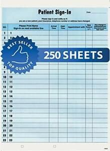 Tabbies Patient Sign-in Label Forms 8-1/2&#034; x 11&#034; Form Blue 23 Labels/Sheet 25...