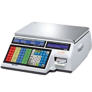 CAS CL5500B-60(W), Dual Capacity Label Printing Scale with Wireless Card, New