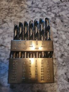 Drill Bit  SP HS,  USA,Tapered Shank 7 bits Cutter Grind Sharp, #4 Morse New