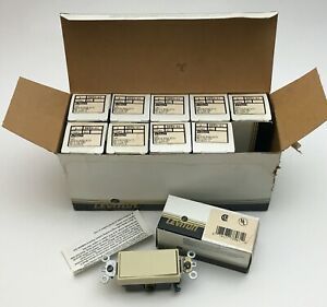 LOT OF 10 LEVITON 5693-2I DECORA PLUS ROCKER SWITCH, 3-WAY, QUIET, 15A, IVORY