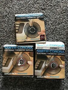 VINTAGE SMITH CORONA ELECTRONIC TYPEWRITER PRINT WHEEL LOT OF 3 ORIG. BOXES