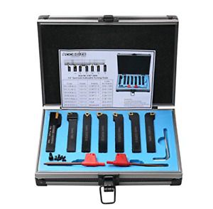 Accusize Industrial Tools 7 Pieces/Set 1/2&#039;&#039; Indexable Carbide Turning Tool Set