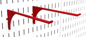 Wall Control Pegboard 9in Reach Extended Slotted Hook Pair - Slotted Metal Hooks