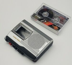 Sony TCM-150 Hand Held CASSETTE RECORDER Clear Voice Includes Brand New Tape