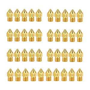 3D Printer Extruder Nozzles 0.2mm 0.3mm 0.4mm 0.5mm 0.6mm 0.8mm 1.0mm for Anet 3