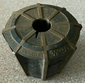 J-913 JACOBS RUBBER-FLEX LATHE COLLET,3/8-1/2&#034;  CAPACITY,  USED