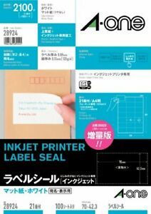 ONE adhesive labels inkjet A4 21 surface 100 sheet 28924
