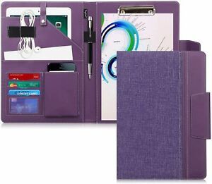 Portfolio Case Executive Business Card Holder Document Organizer Clipboard Women