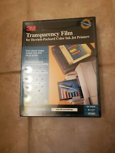 3M Transparency Film CG3460 For HP Color Ink Jet Printers 50 Sheets 8.5x11 NEW