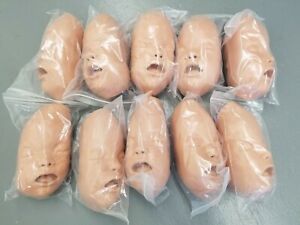 Resusci Anne Replacement Manikin Laerdal CPR Face Training - Lot of 10 pieces