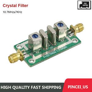 Quartz Crystal Filter Narrowband Band-Pass Filter 10.7MHz±7KHz SMA-KE Connector