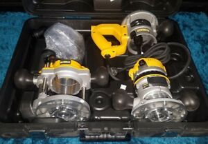 DEWALT Set Fixed Router, D-Handle and Plunge Router Base