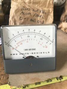vintage 200 Elco 72011 aluminum panel 0-1 &amp; 0-3 meter