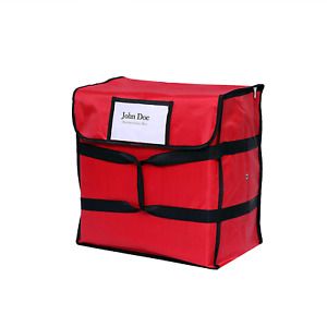 Best Quality Nylon Insulated 20&#034; X 20&#034; X 12&#034; Red Pizza Delivery Bag