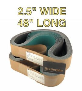 (50 Belts) 3M 577F Film-Lok Cloth Sanding Belts, 2-1/2&#034; x 48&#034;, Grade 180 Grit